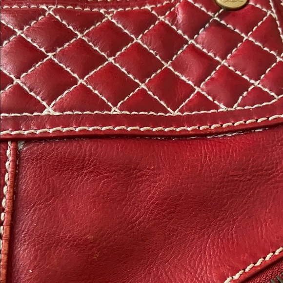 Auth Celine Boogie Red Leather Handbag - Picture 5 of 16
